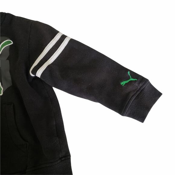 2 FOR $5 SALE Boy's Puma Black Zip Up Hoodie Size 4 - Picture 7 of 9